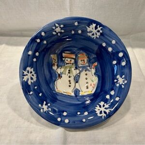SNOW COUPLE Hand Painted Collection Cereal Bowl Tabletops Unlimited 7 1/4”